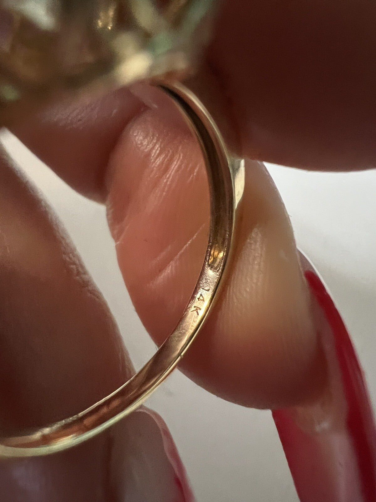 Neiman Marcus 14k Gold Diamonds & Prasiolite Ring 4.5g Size 8 10mm Main Stone