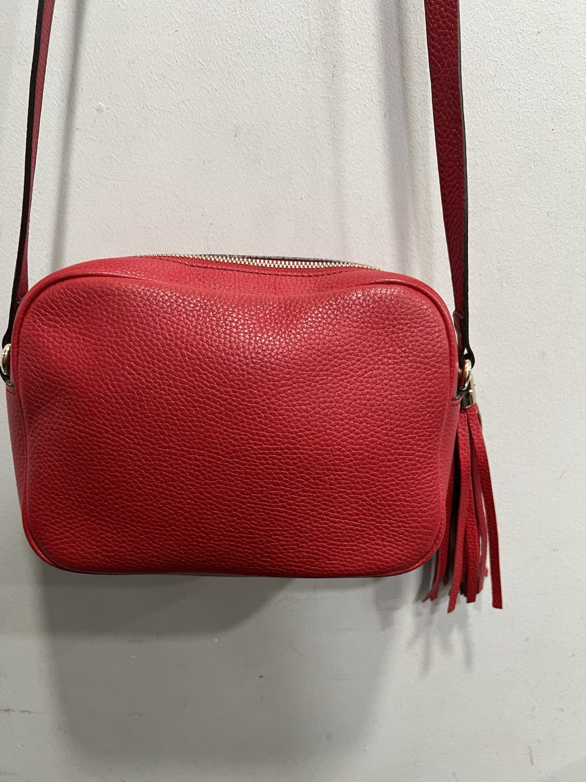 Gucci Red Soho Crossbody Bag With Box Duster & Authenticity