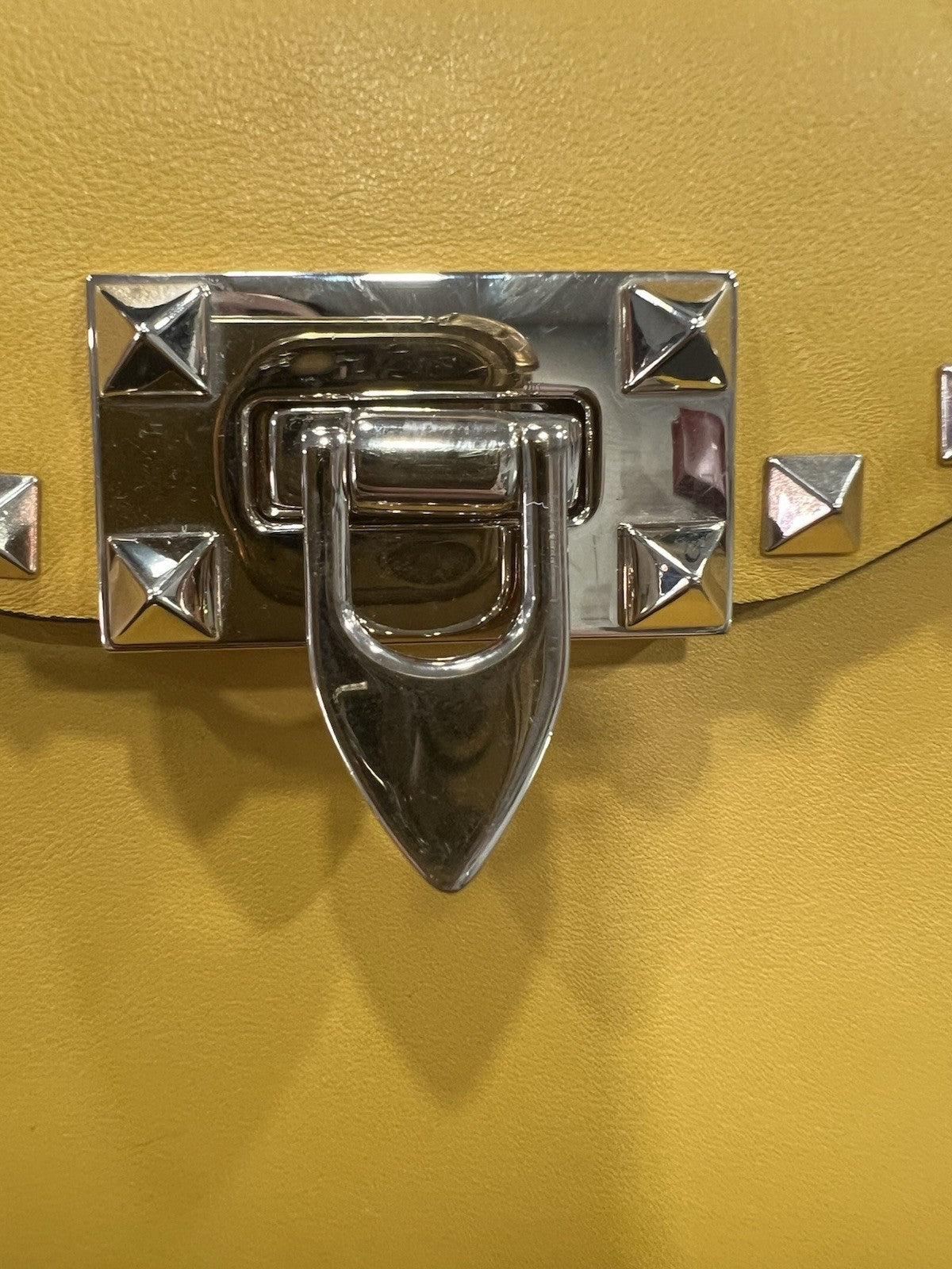 Valentino Garavani Yellow Rockstud Crossbody Small Bag Retail $2195
