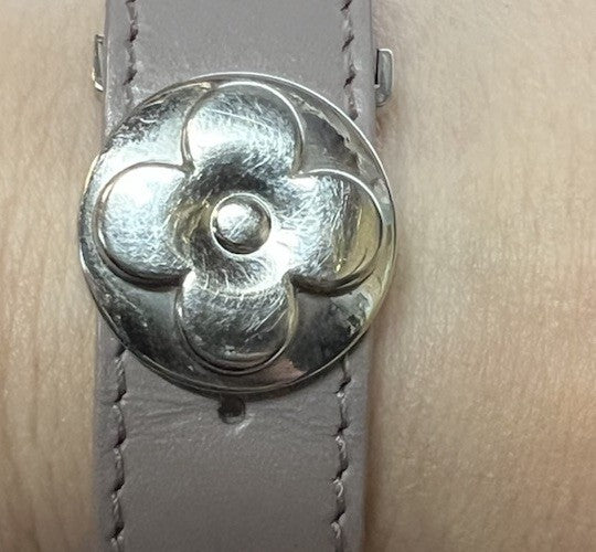 Louis Vuitton Vintage 2000 Lilac Leather Wish Bracelet 6.5" AUTHENTIC