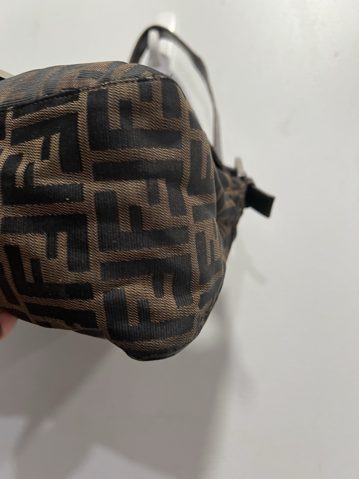 Fendi Zucca FF Mama Baguette Shoulder Bag With Authenticity