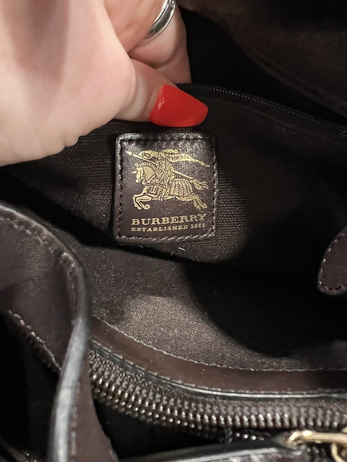 Burberry Nova Check Small Canvas Tote Bag W/Certificate Of Authenticity