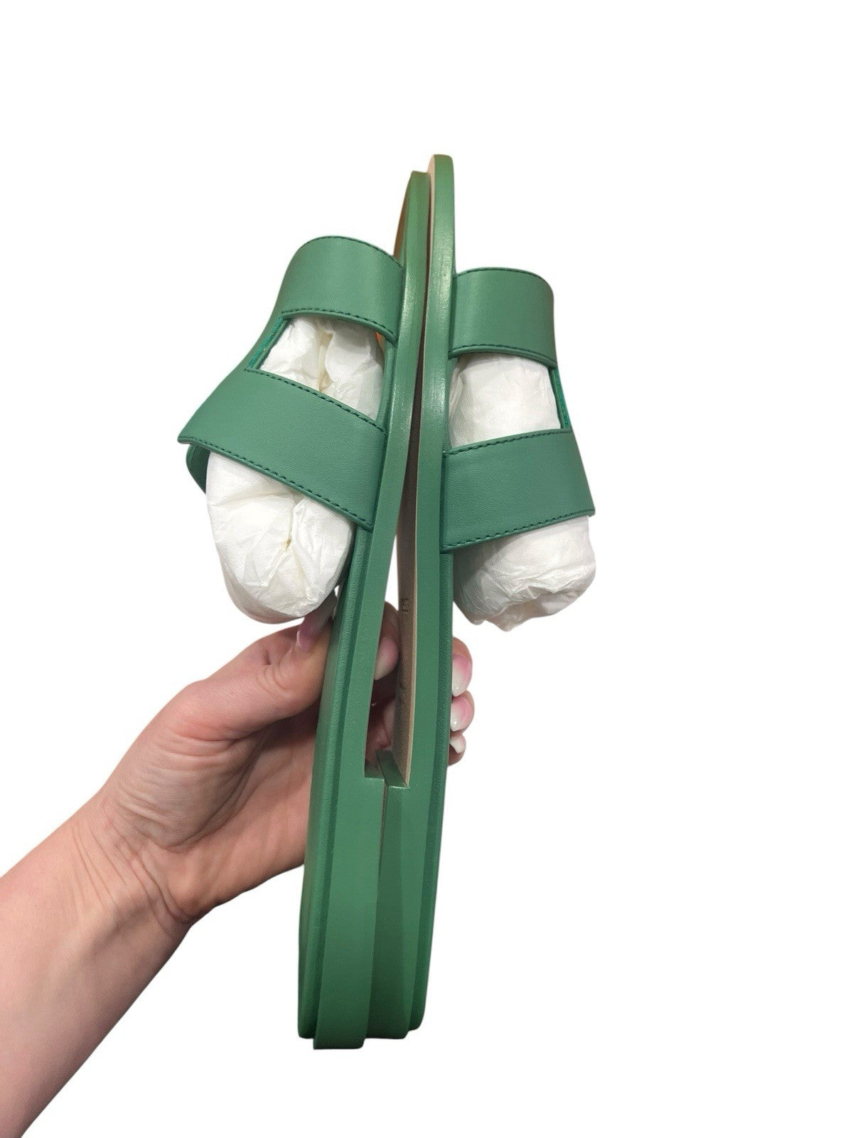 Hermes Green Vert Jungle Oran Sandals Size 41 NIB
