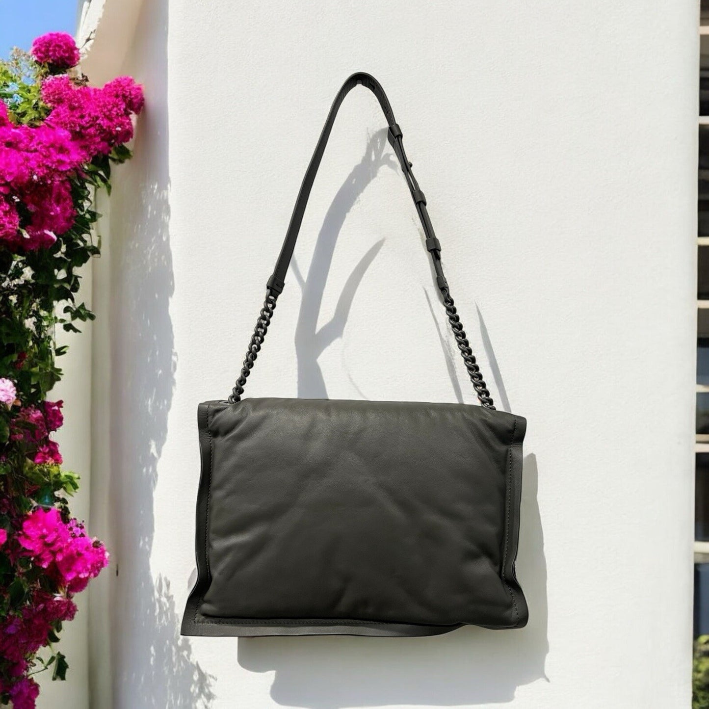 Ferragamo Leather Padded Viva Bow Shoulder Bag