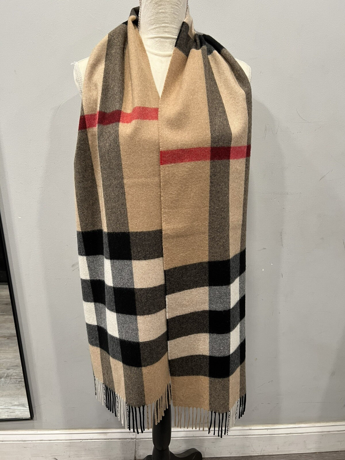 Burberry Cashmere Check Scarf Scarf