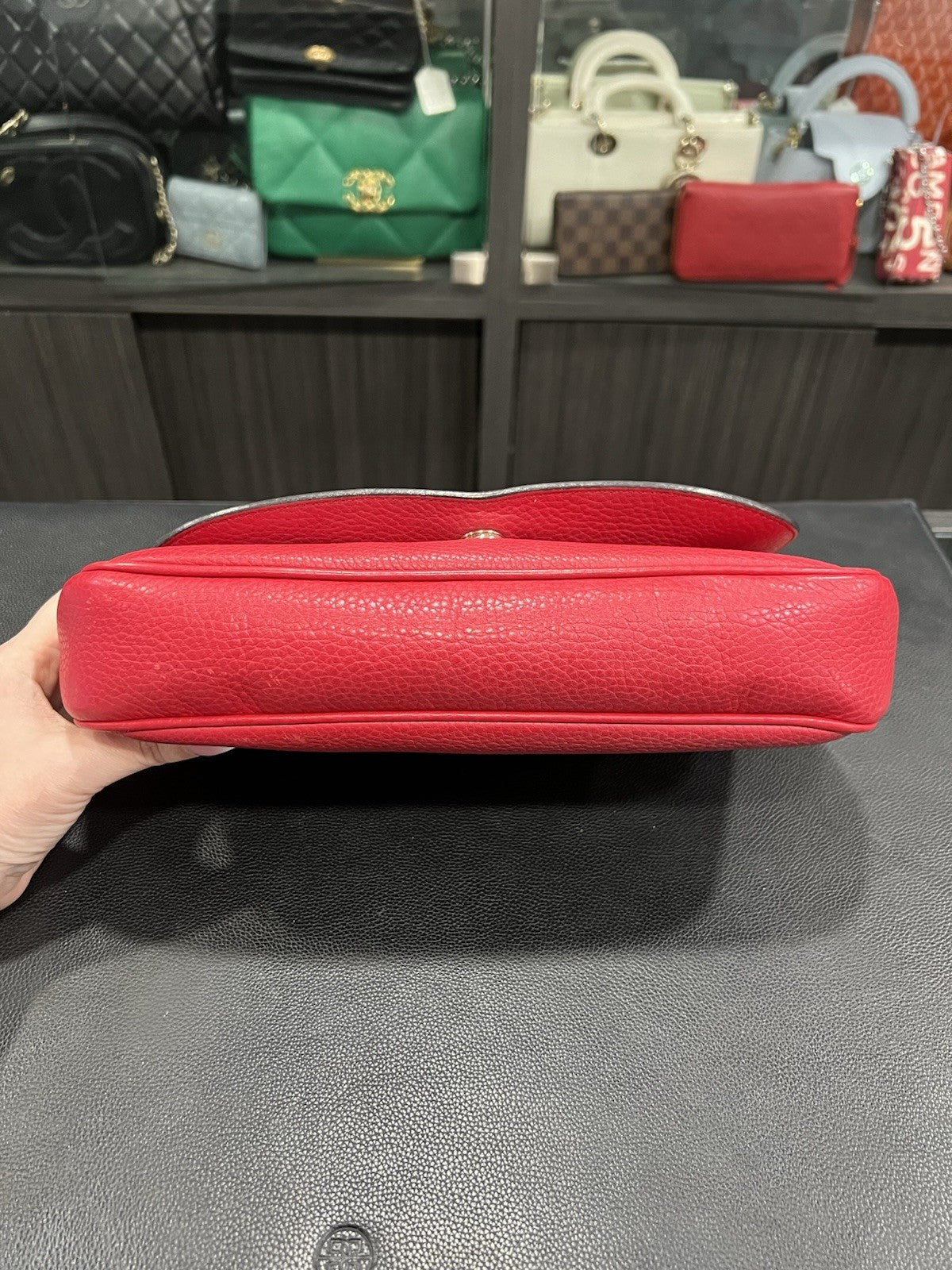 Gucci Red Classic Soho Flap Bag W/Authenticity