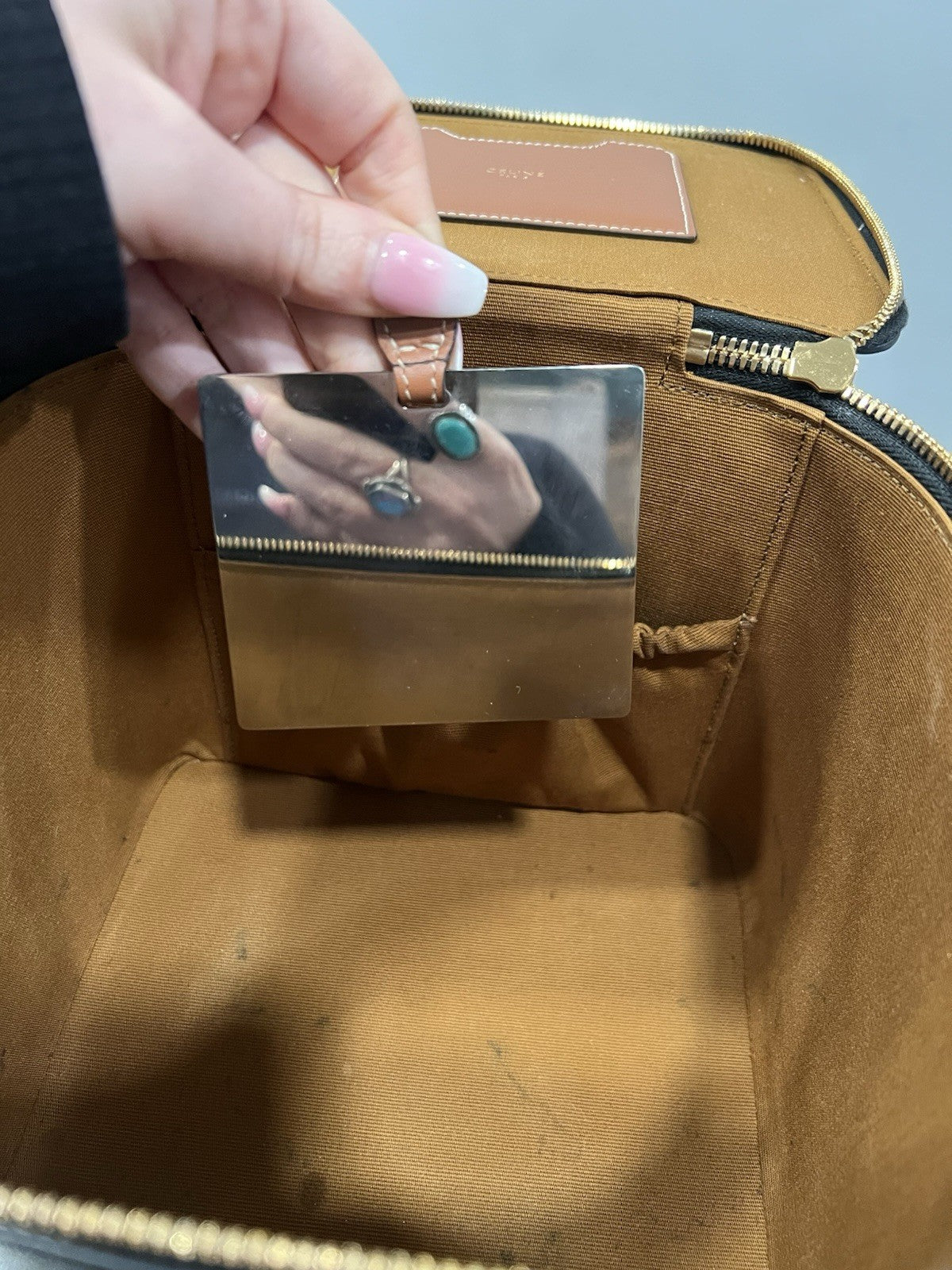 Celine Triomphe Square Vanity Case With Authenticity Retail $920