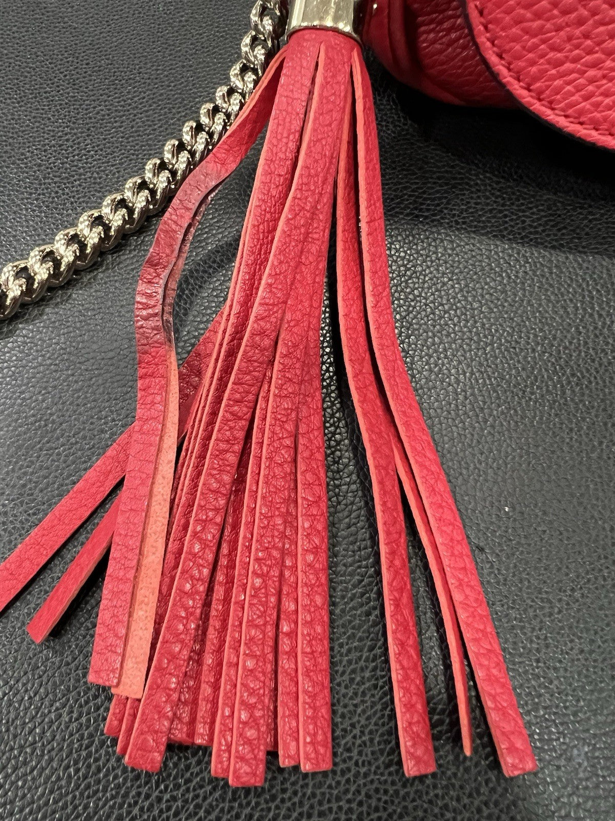 Gucci Red Classic Soho Flap Bag W/Authenticity
