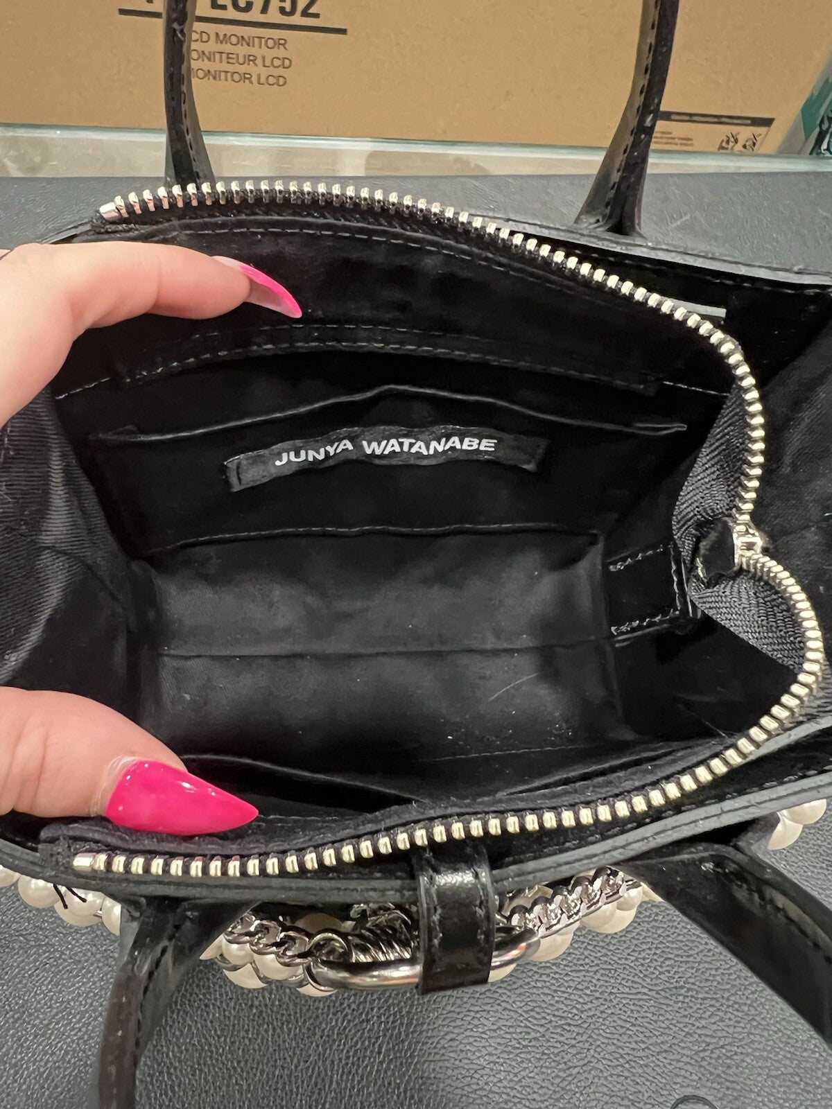 JUNYA WATANABE X COMME Des GARCONS Pearl Chain Mini Top Handle Crossbody