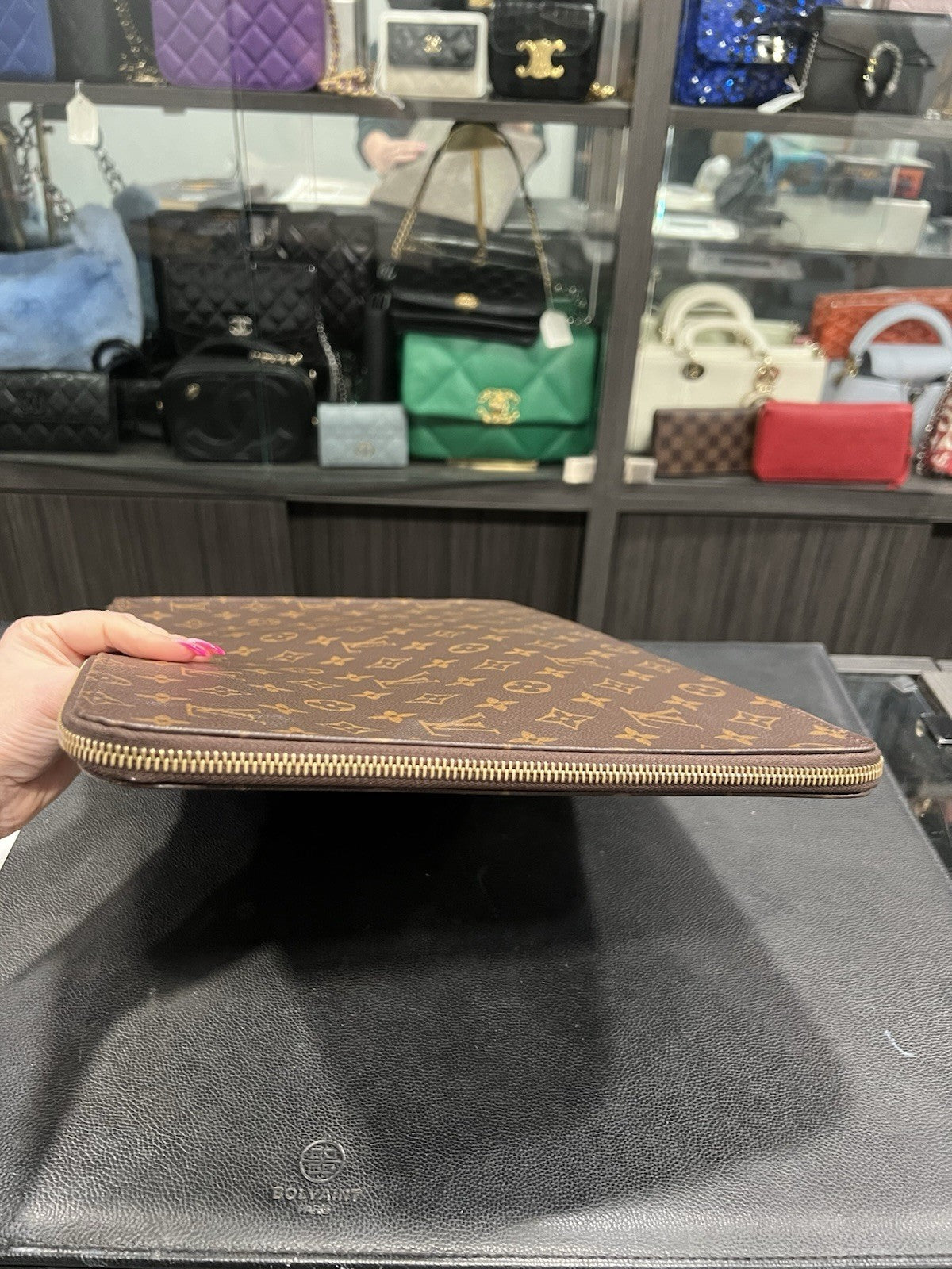 Louis Vuitton Poche Documents Portfolio Case W/Duster & Authenticity
