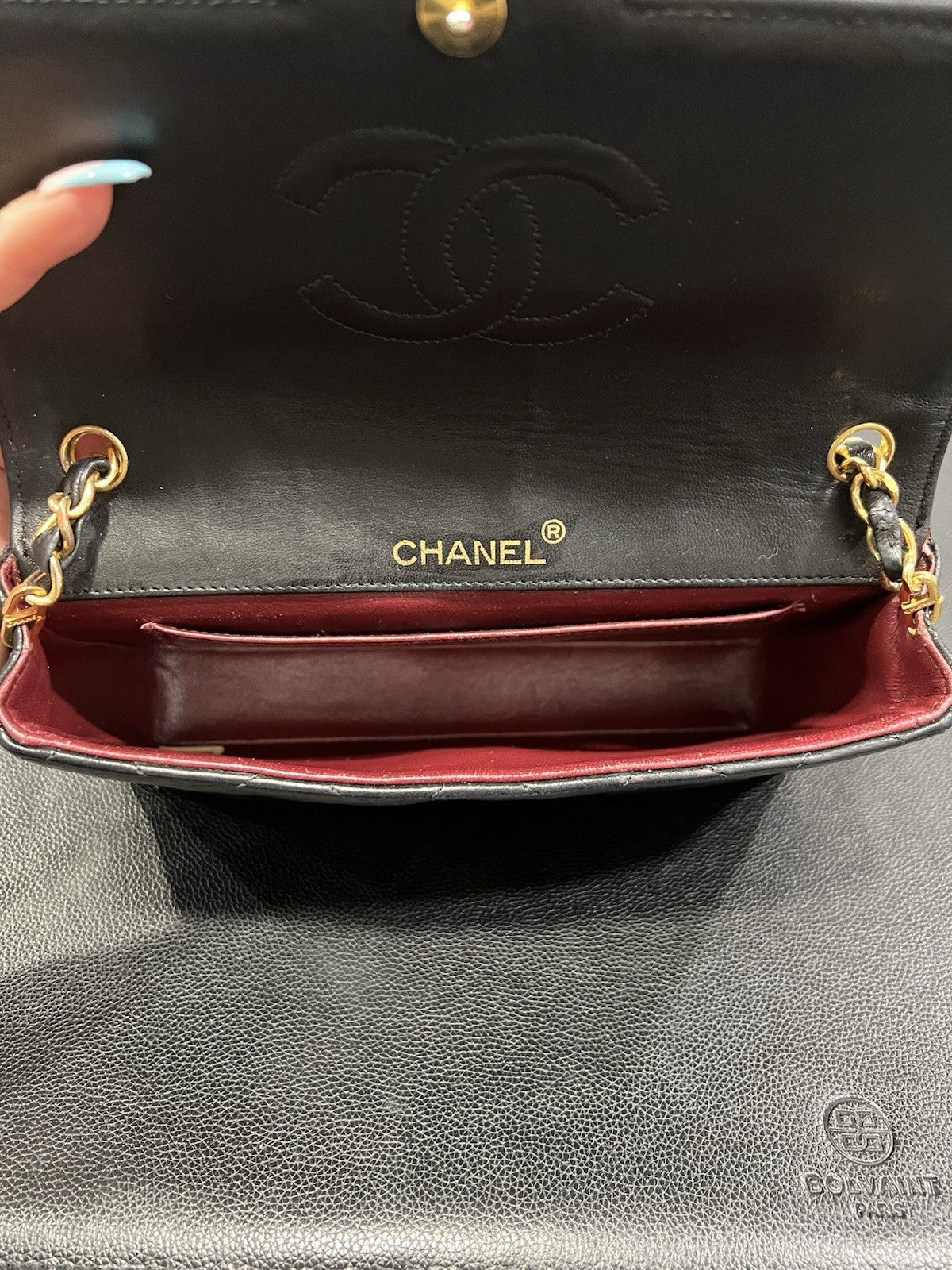 Chanel Vintage 24k Gold Plated Rectangular Single Flap Chain Bag