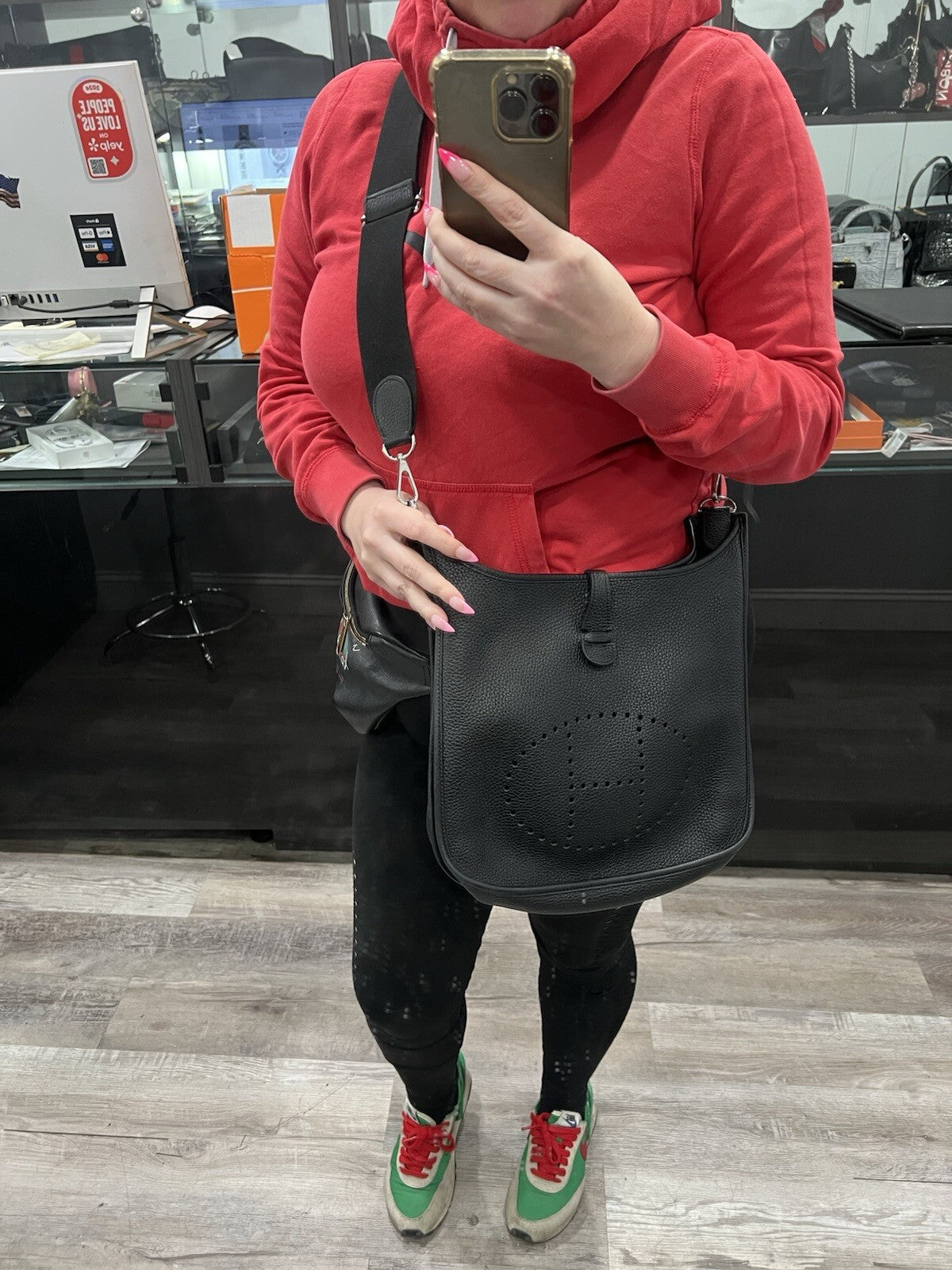 Hermes Black Evelyn Clemence PM Bag With Certificate Of Authenticity 2021