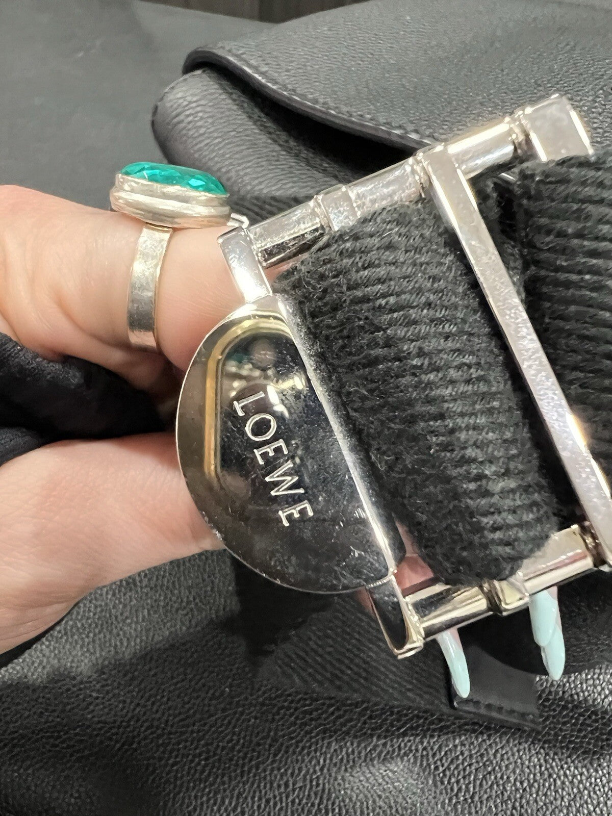 Loewe XS Military Messenger Bag In Black W/Cert of Authenticity