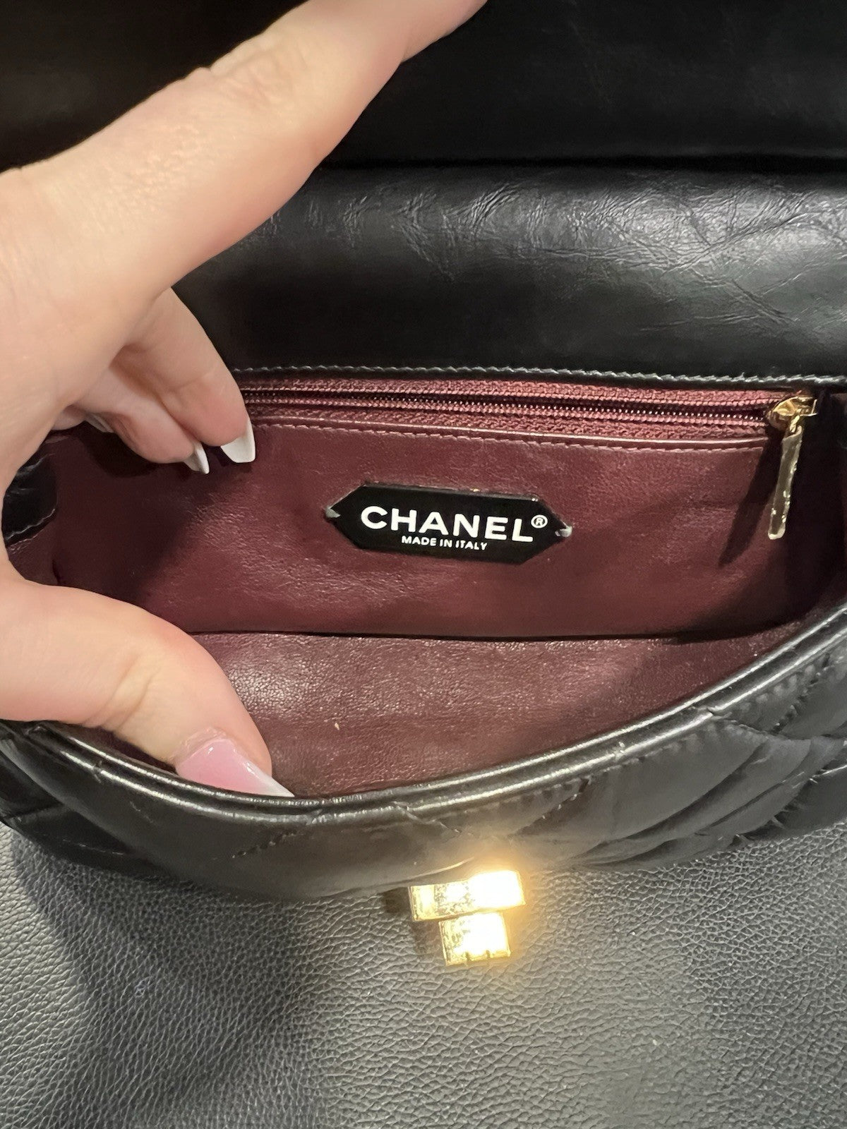 Chanel Small 2.55 Reissue Flap Hanger Bag W/Duster & Authenticity