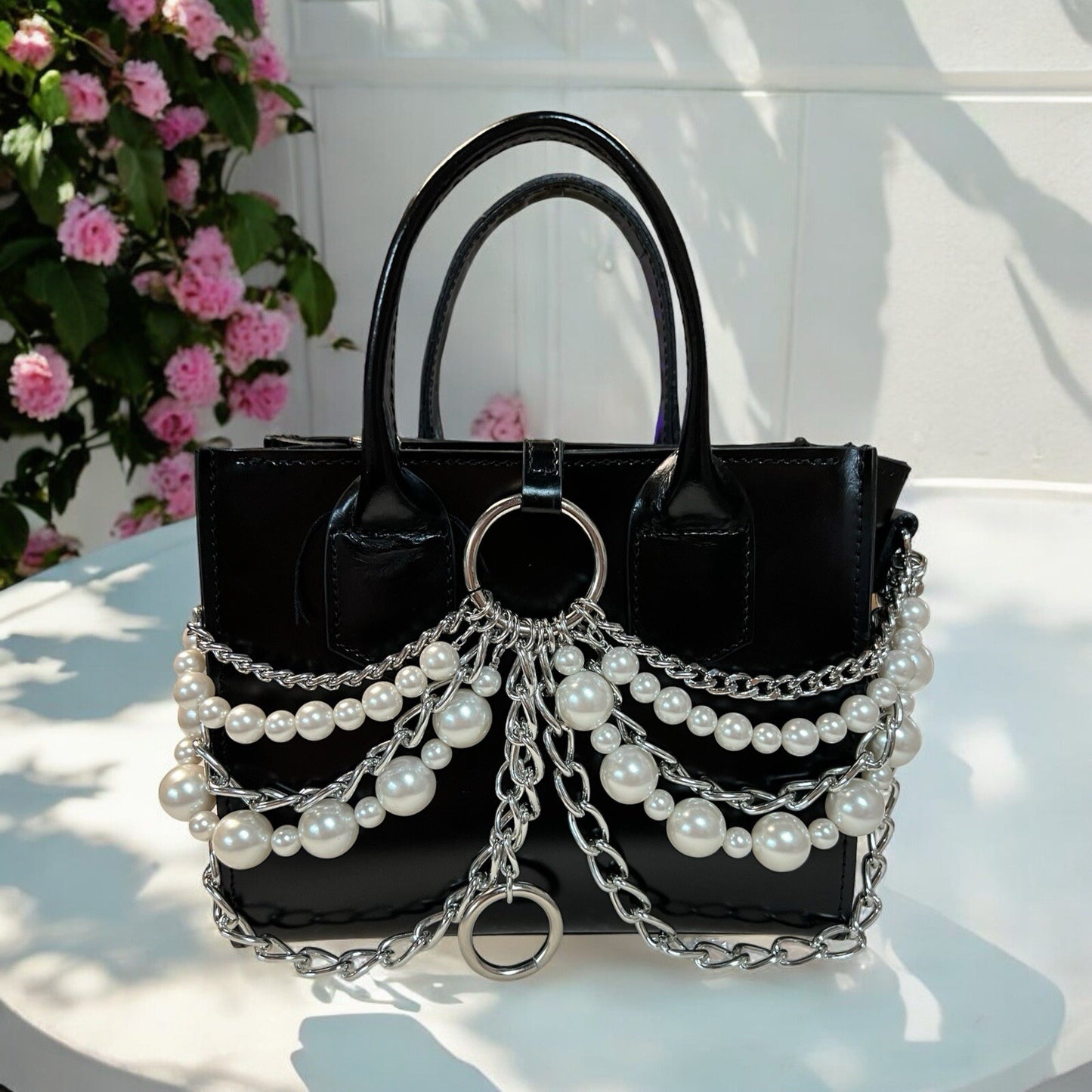 JUNYA WATANABE X COMME Des GARCONS Pearl Chain Mini Top Handle Crossbody