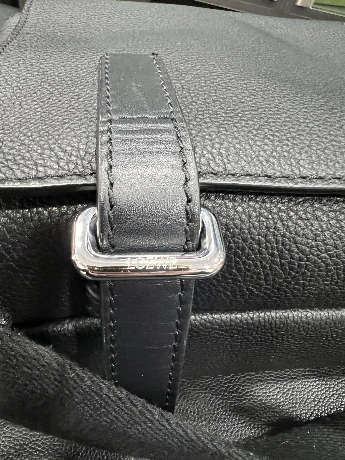 Loewe XS Military Messenger Bag In Black W/Cert of Authenticity