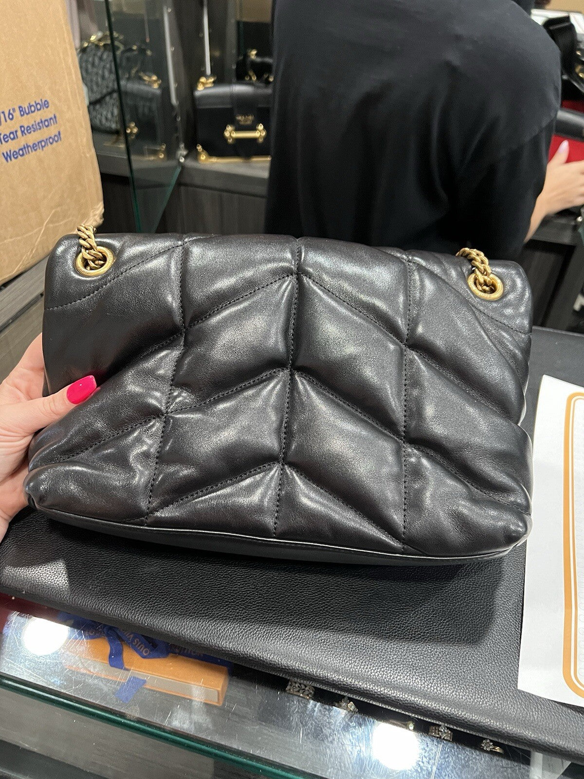 YSL Saint Laurent Small Lou Puffer Flap Bag  W/Certificate  MSRP $3300