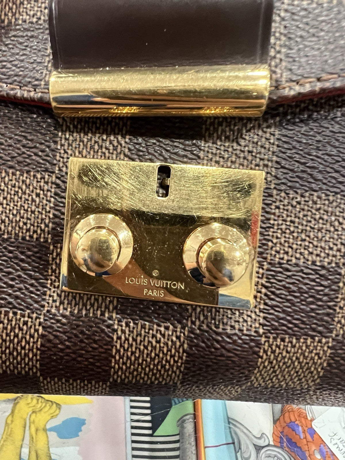 Louis Vuitton Damier Ebene Croisette Crossbody W/Authenticity