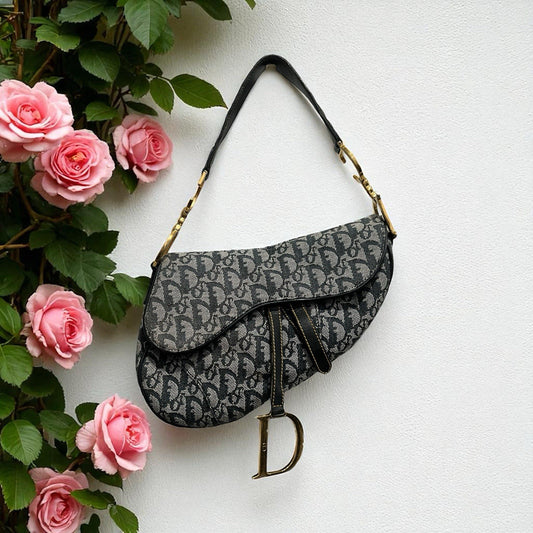 Christian Dior Vintage Saddle Diorissimo Bag
