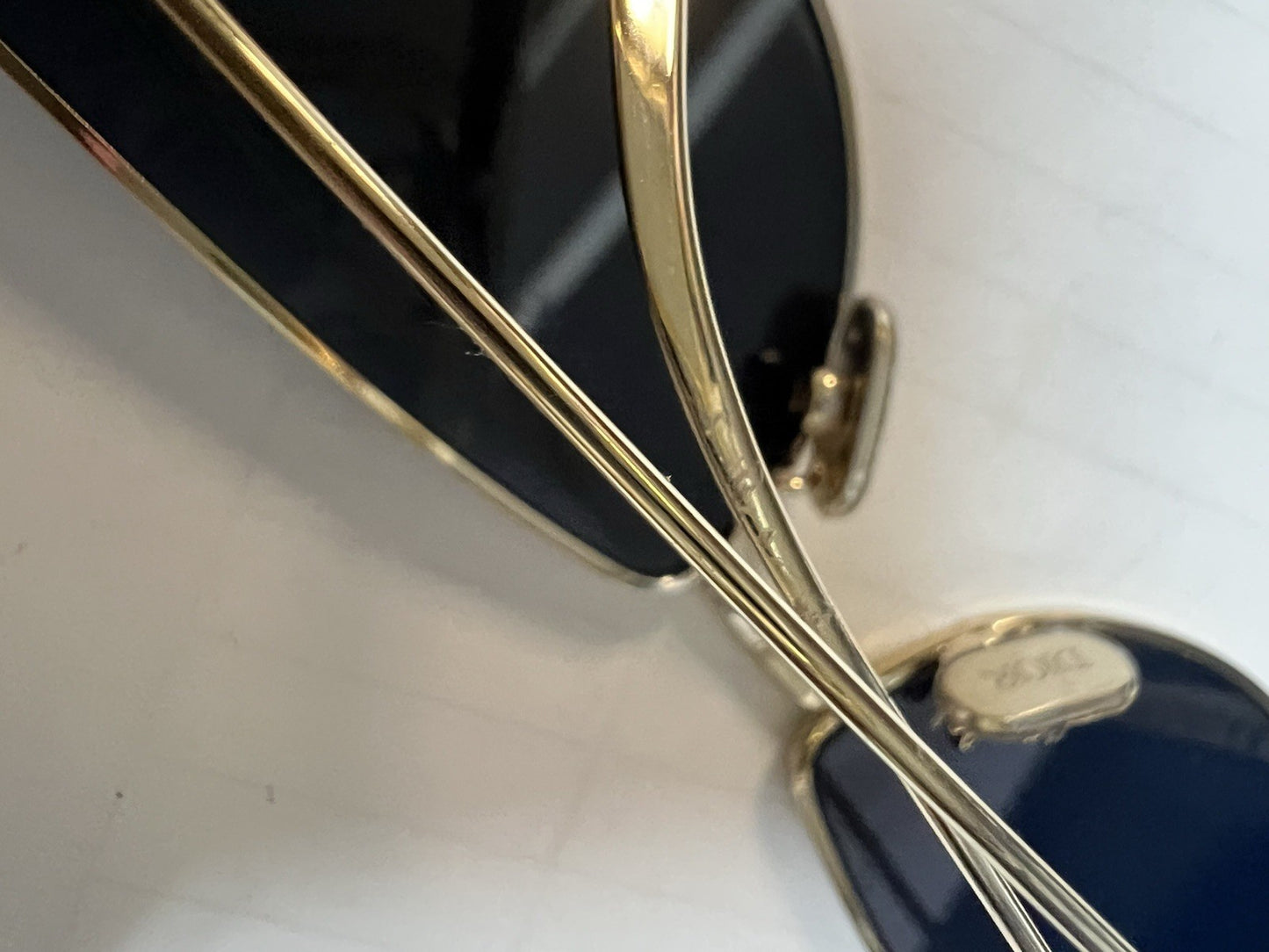 Christian Dior Miss Dior Sunglasses Gold/Blue Model B1U 8080 63mm Retail $480