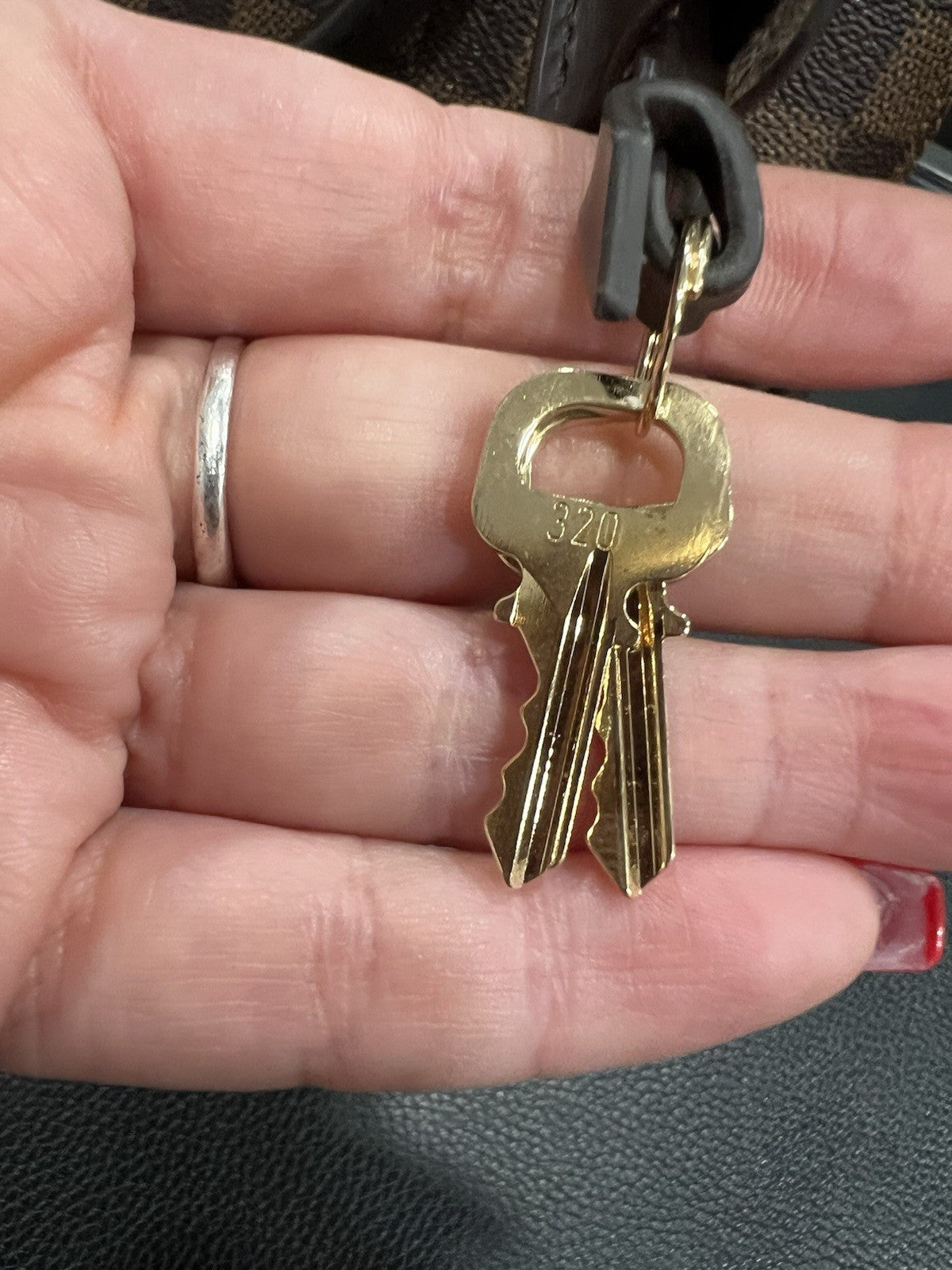 Louis Vuitton Damier Ebene BB Alma Crossbody Bag Lock & Key