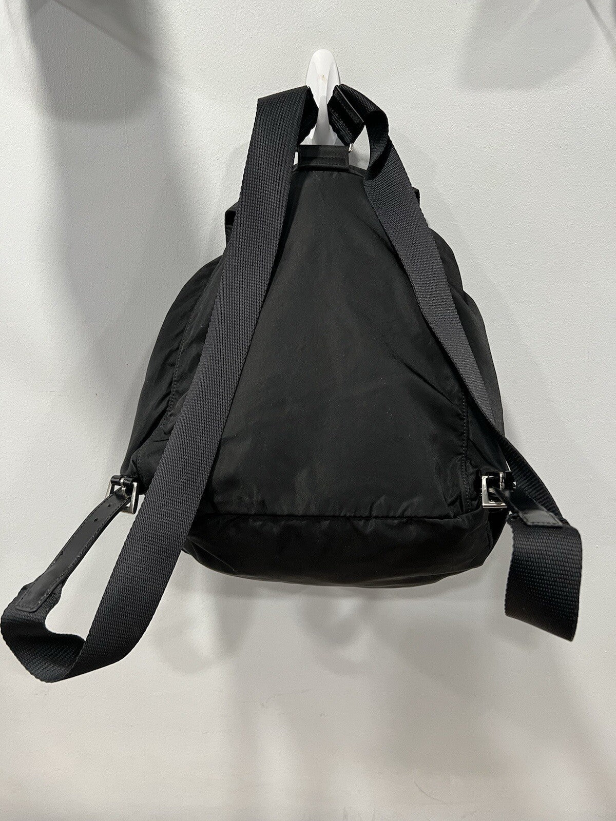 Prada Vela Nylon Tessuto Black Backpack With Certificate Of Authenticity