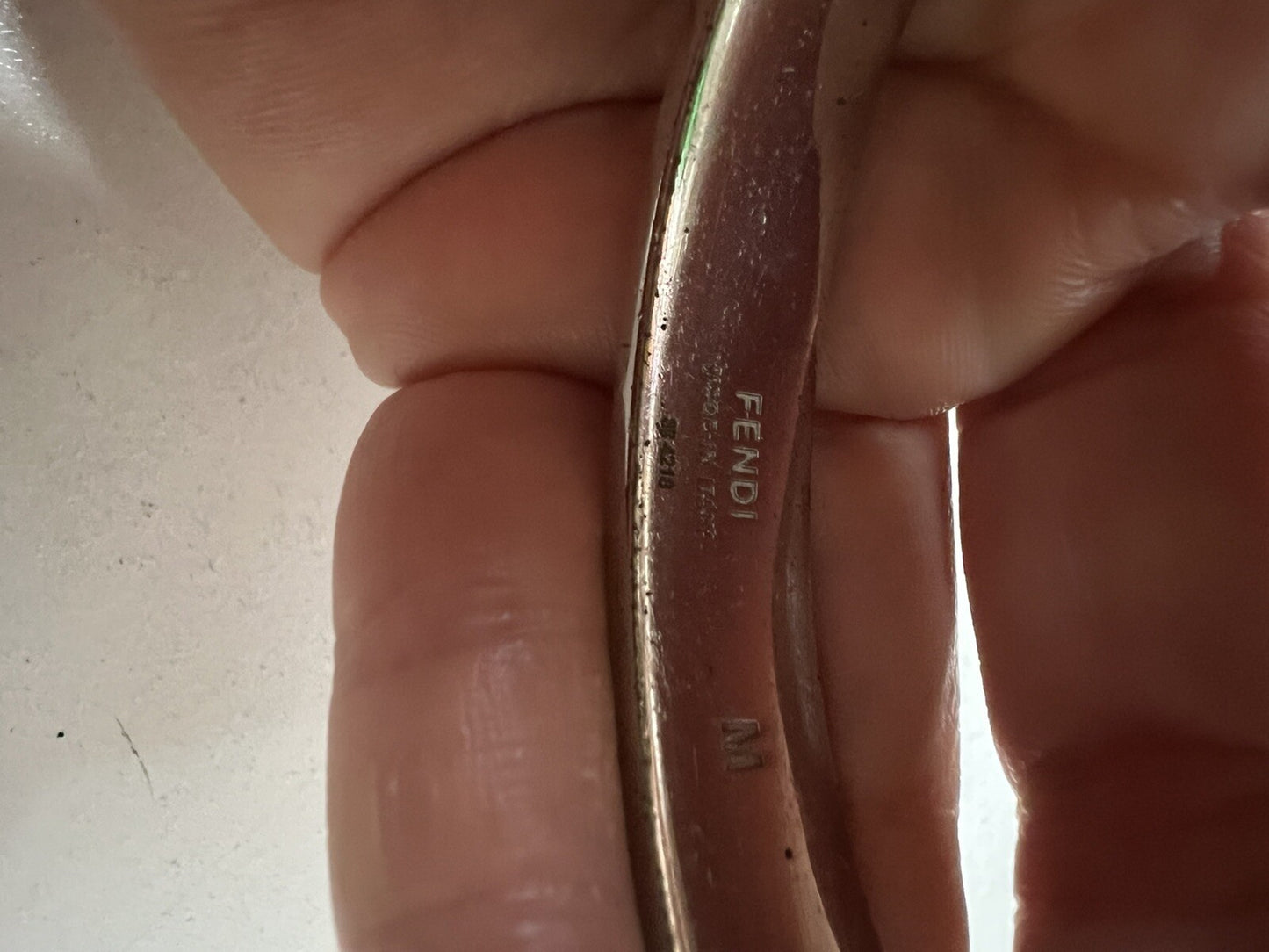 Fendi Yellow Silver Toned Enamel Forever Bracelet M