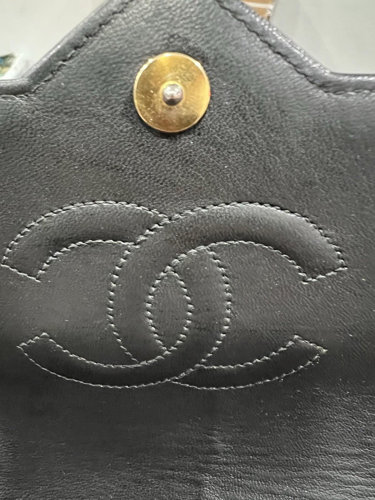 Chanel Vintage 24k Gold Plated Rectangular Single Flap Chain Bag