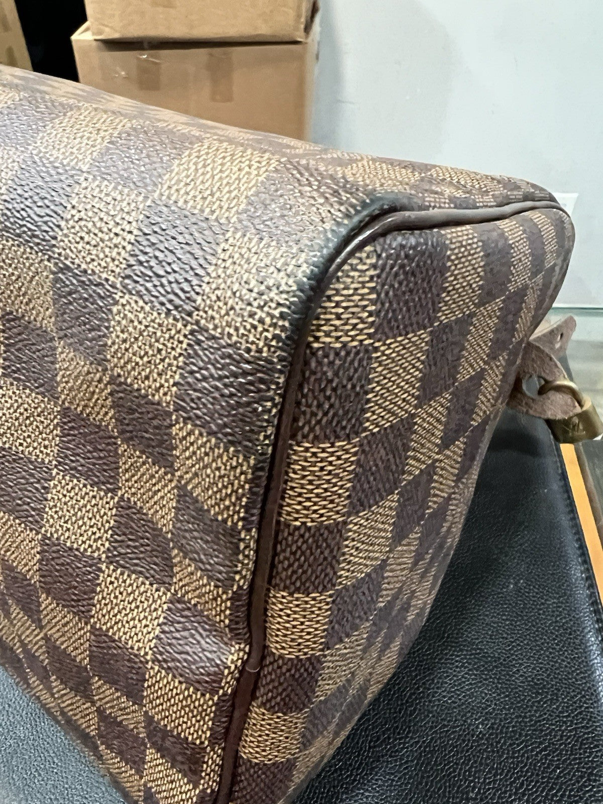 Louis Vuitton Damier Ebene 35 Speedy Retail $1730 With Authenticity