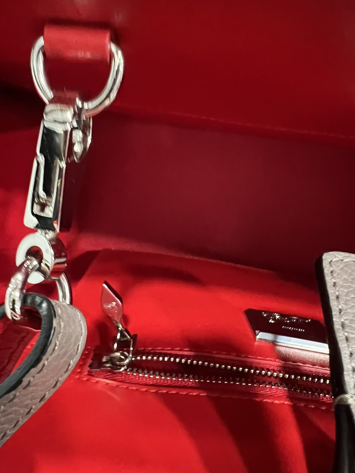 Christian Louboutin Paloma Medium Calf Patent Bag "Storm" (Retail $2700)