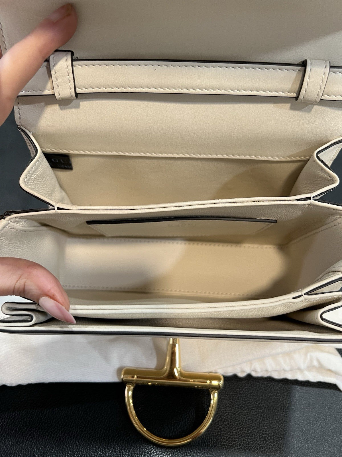 Gucci Siena Ivory Horsebit Top Handle Bag NWOB Retail $3000