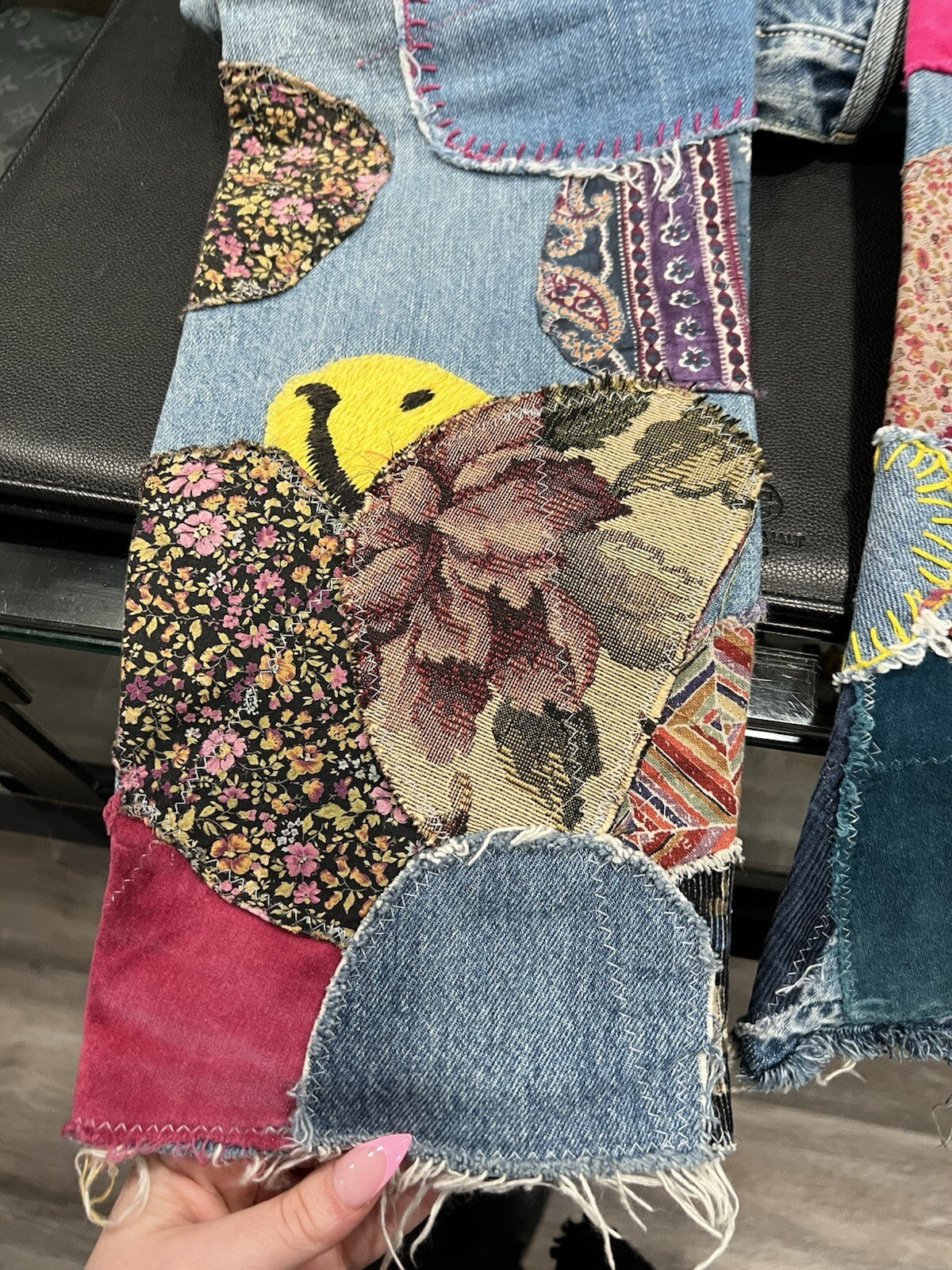 KAPITAL Straight Leg Crazy Patchwork Jeans Size 30 AUTHENTIC