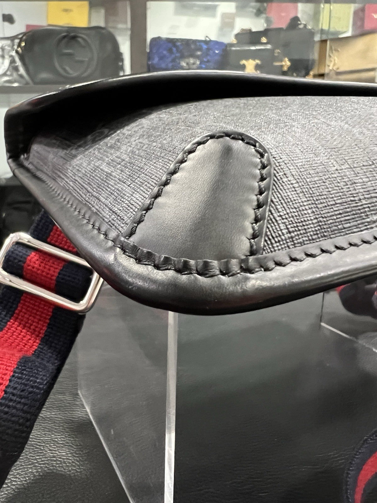 Gucci Black GG Supreme Belt Bag With Authenticity