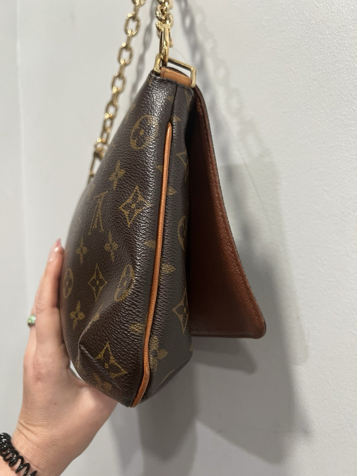 Louis Vuitton Musette Clutch Bag With Authentic LV Chain Strap Customized