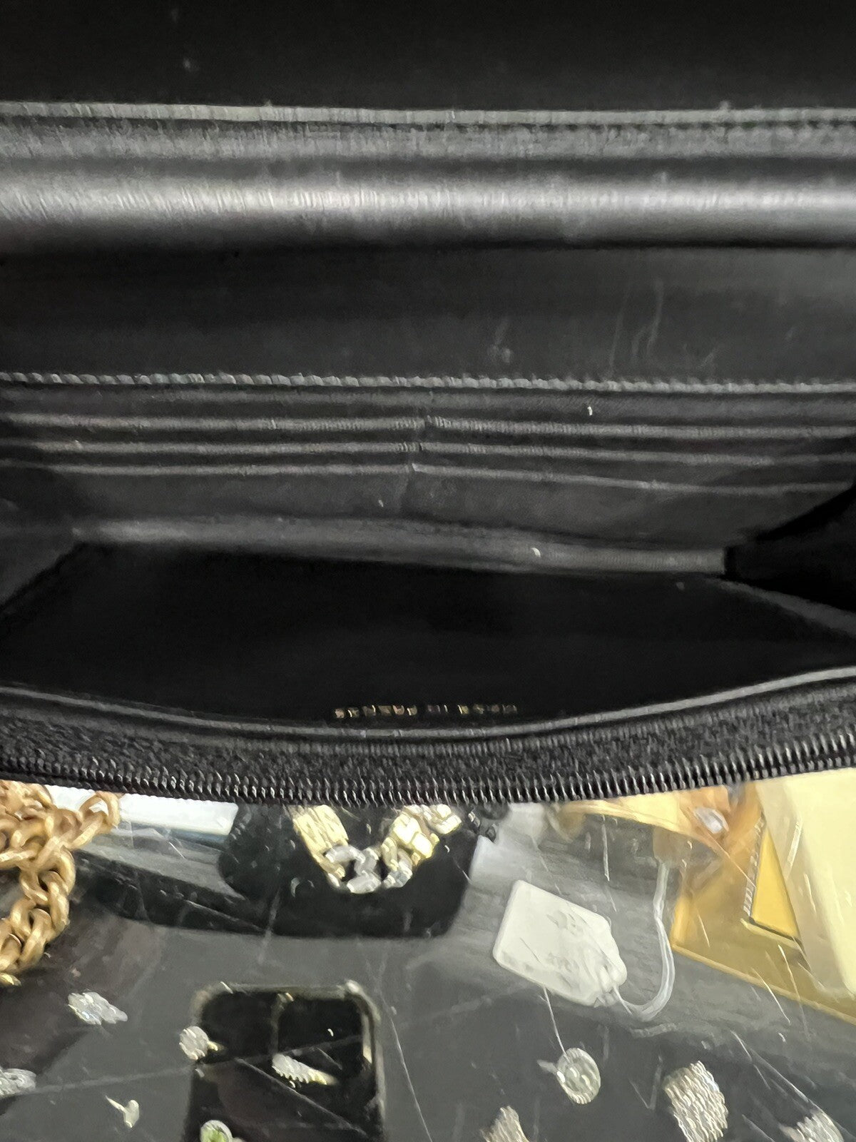 Chanel Caviar Black/Gold Boy Wallet On Chain Retail $3575