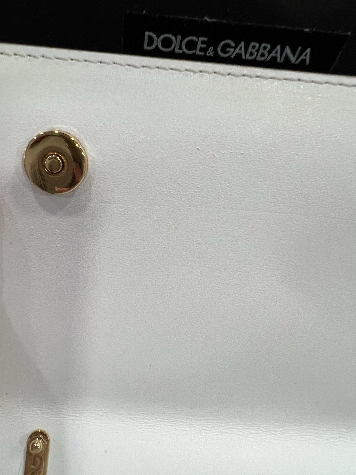 Dolce & Gabbana Mini White Borocco Girls Phone Bag Box & Duster