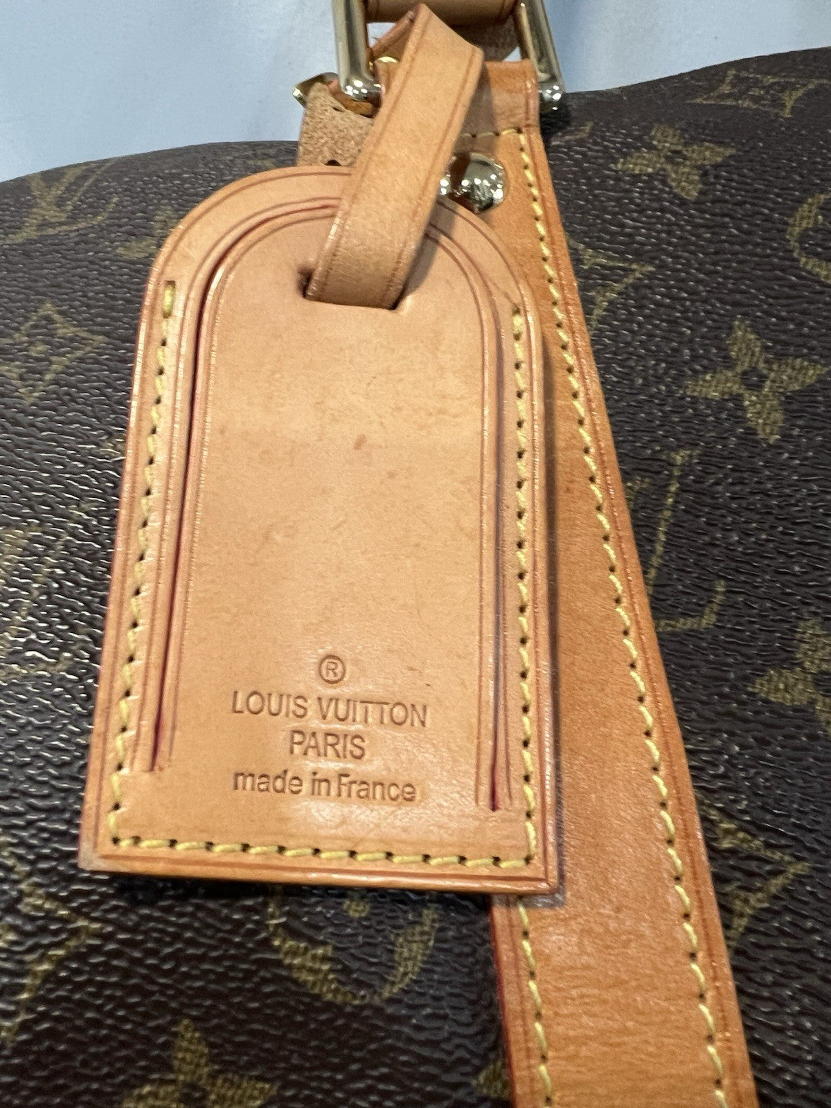Louis Vuitton Monogram Canvas CarryAll Duffel Bag Vintage AUTHNETIC W/Lock & Key