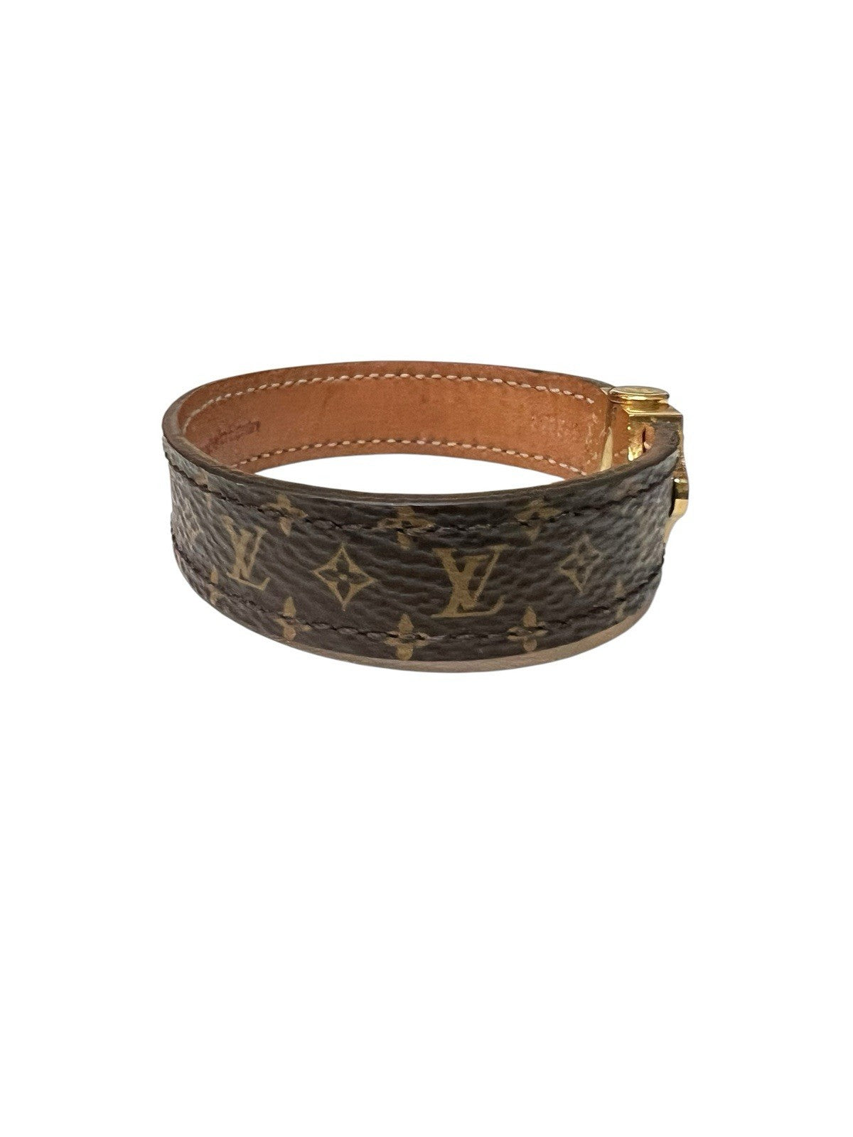 Louis Vuitton Nano Monogram Bracelet 17 Retail $315 6.75" AUTHENTIC