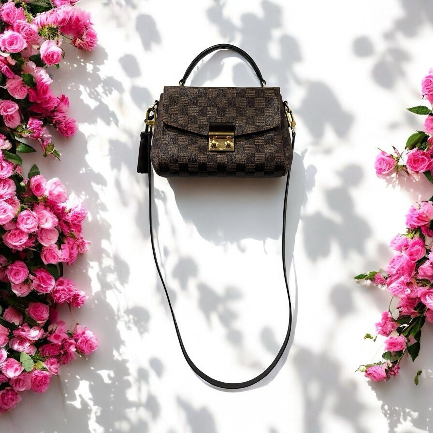 Louis Vuitton Damier Ebene Croisette Crossbody W/Authenticity