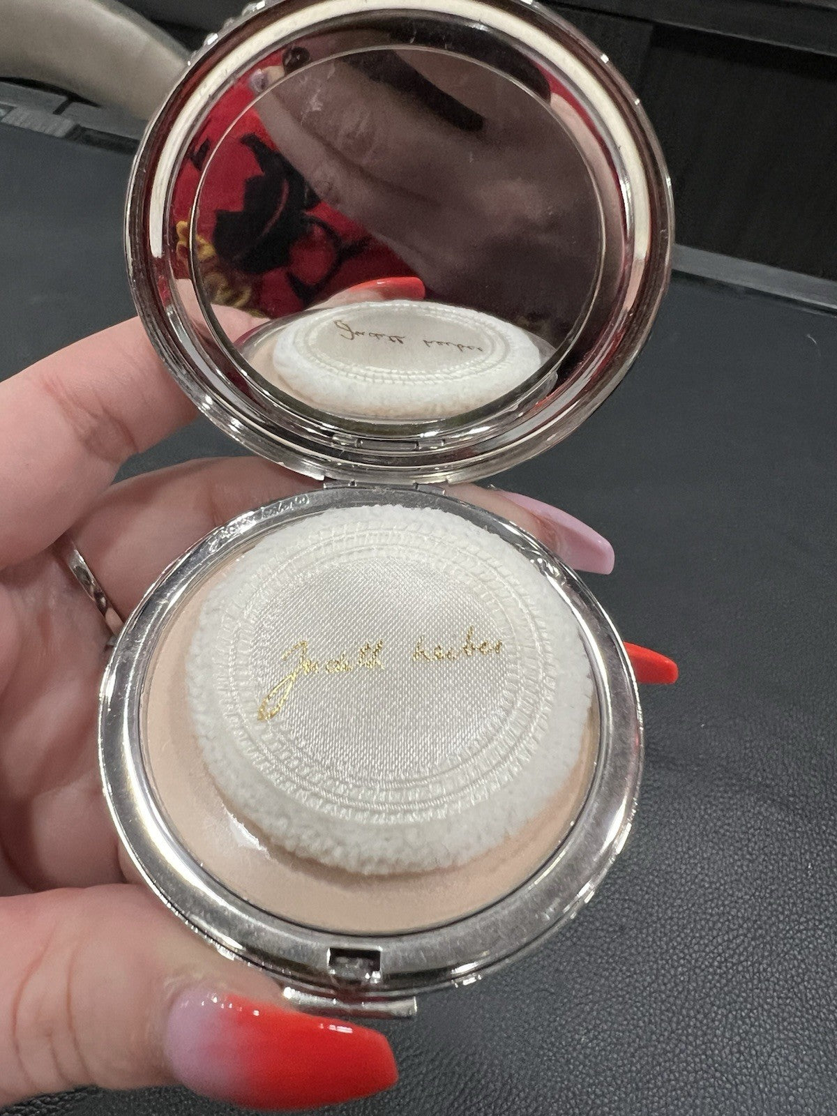 Judith Leiber Pave Crystal Art Deco Powder Compact (NWOB)