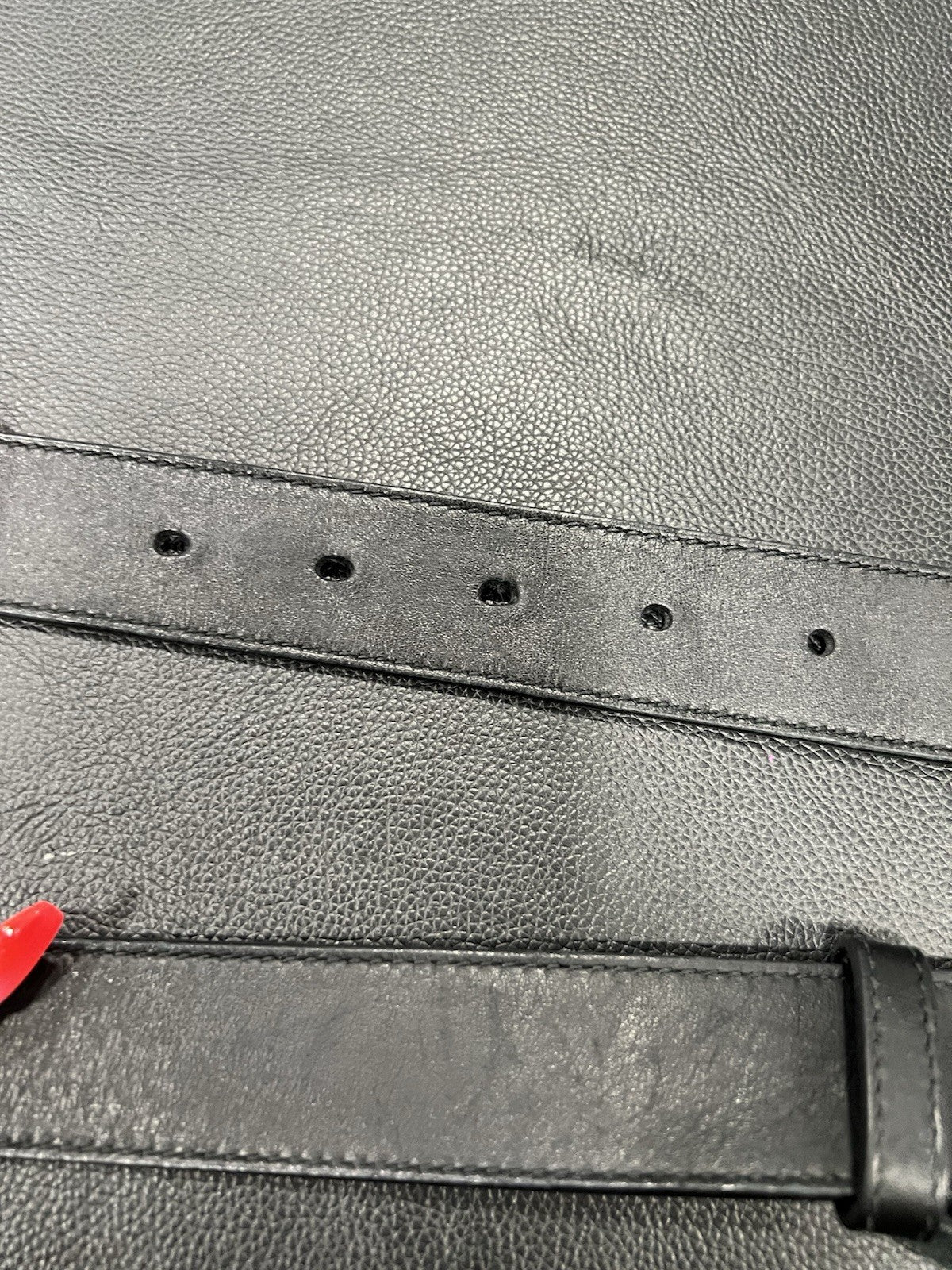 Gucci Marmont Antiqued Buckle Black Leather Belt Sizwe 95/38"