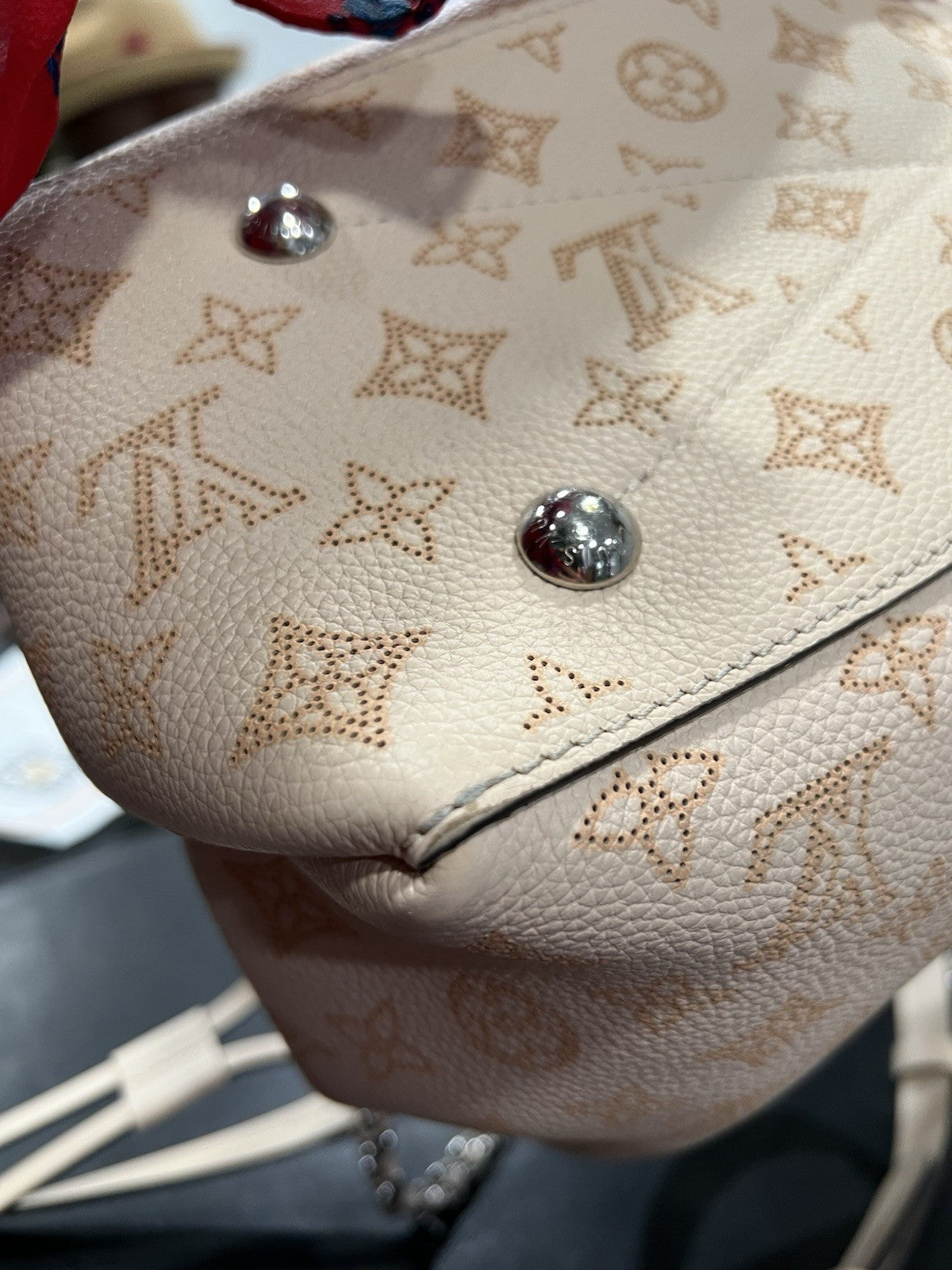 Louis Vuitton Mahina Leather Bella Tote With Authenticity Retail $5300