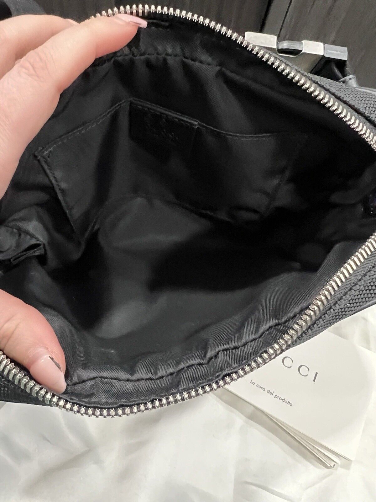 Gucci Techno Web Stripe Belt Bag W/Duster & Authenticity