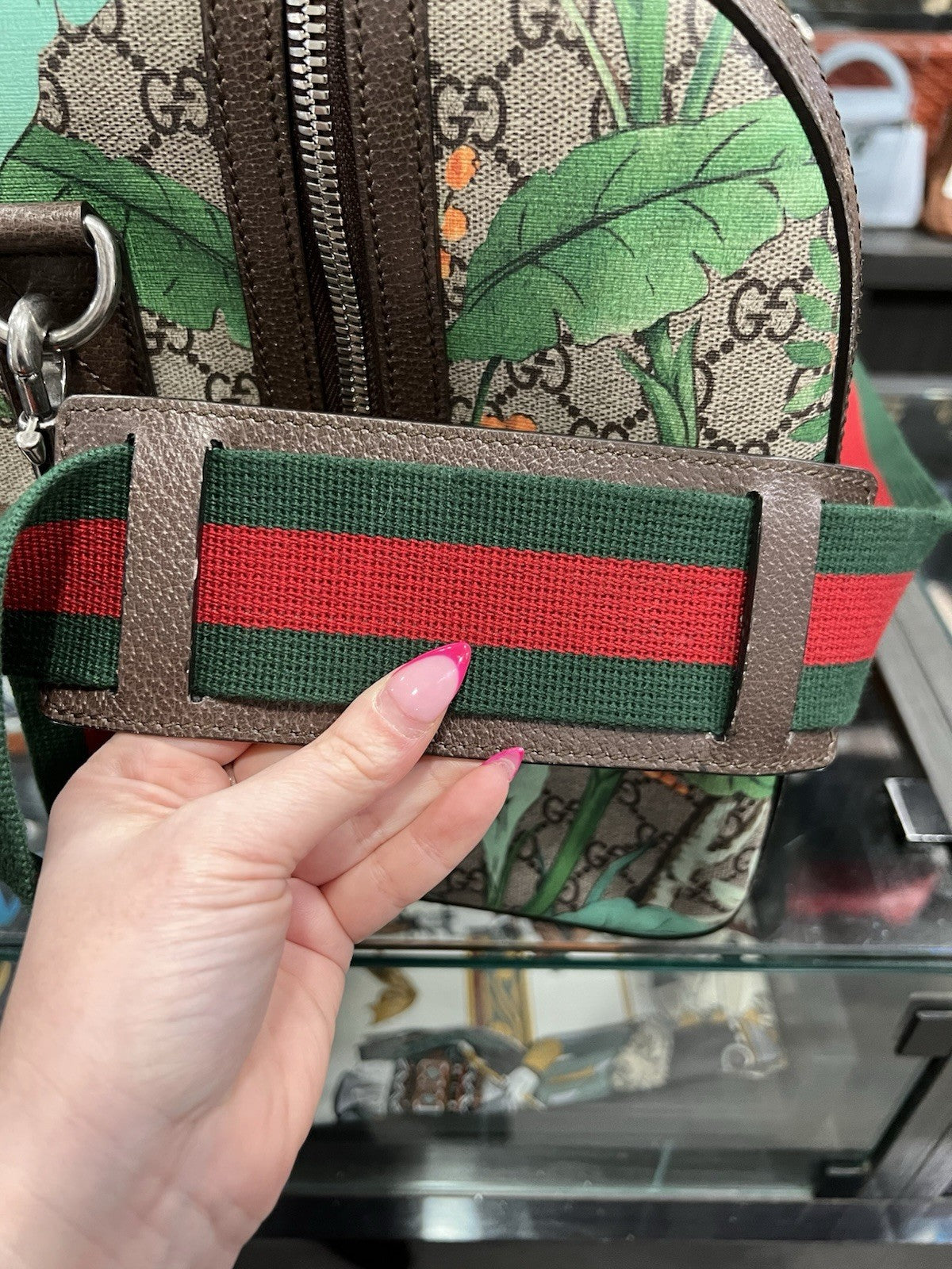 Gucci Supreme GG Tian Duffle Bag Limited Edition With Box lock key strap