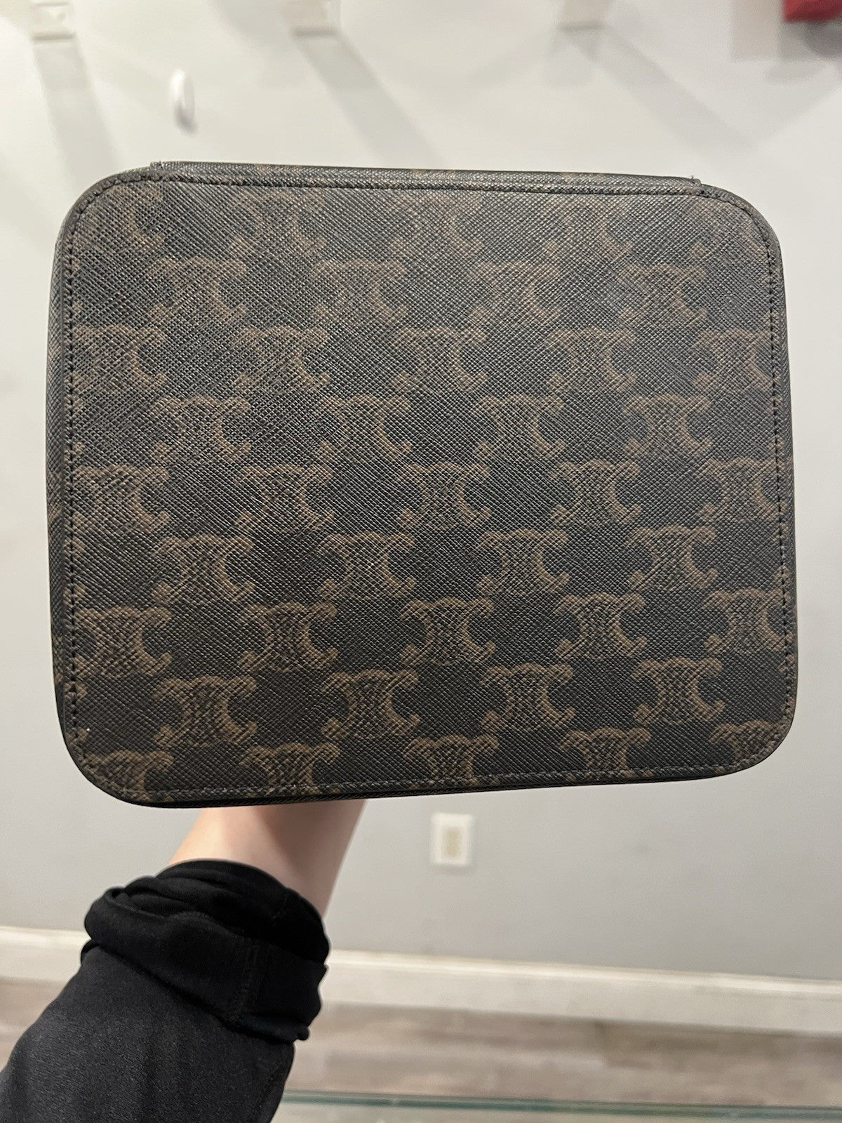 Celine Triomphe Square Vanity Case With Authenticity Retail $920