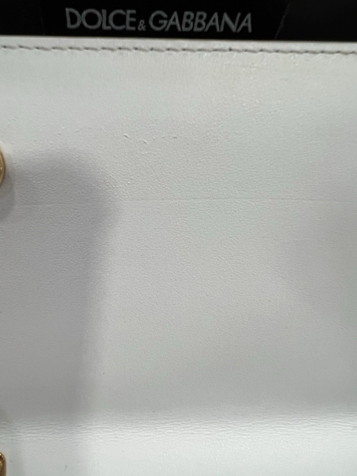 Dolce & Gabbana Mini White Borocco Girls Phone Bag Box & Duster