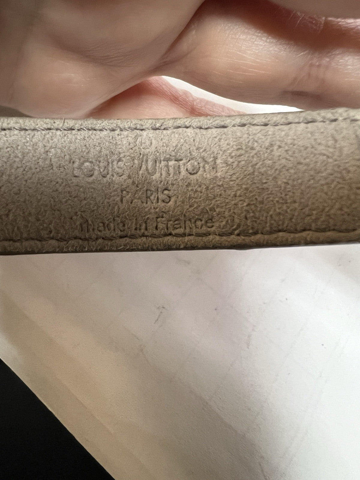 Louis Vuitton Vintage 2000 Lilac Leather Wish Bracelet 6.5" AUTHENTIC