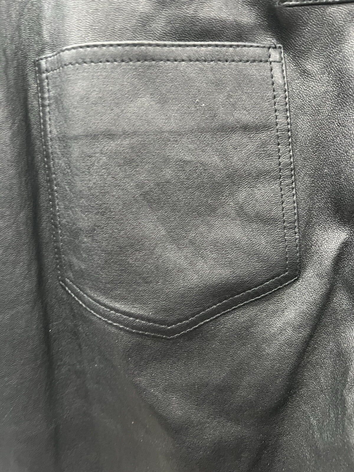 Givenchy Black Leather Zipper Detail Stretch Pants Size 40/US8