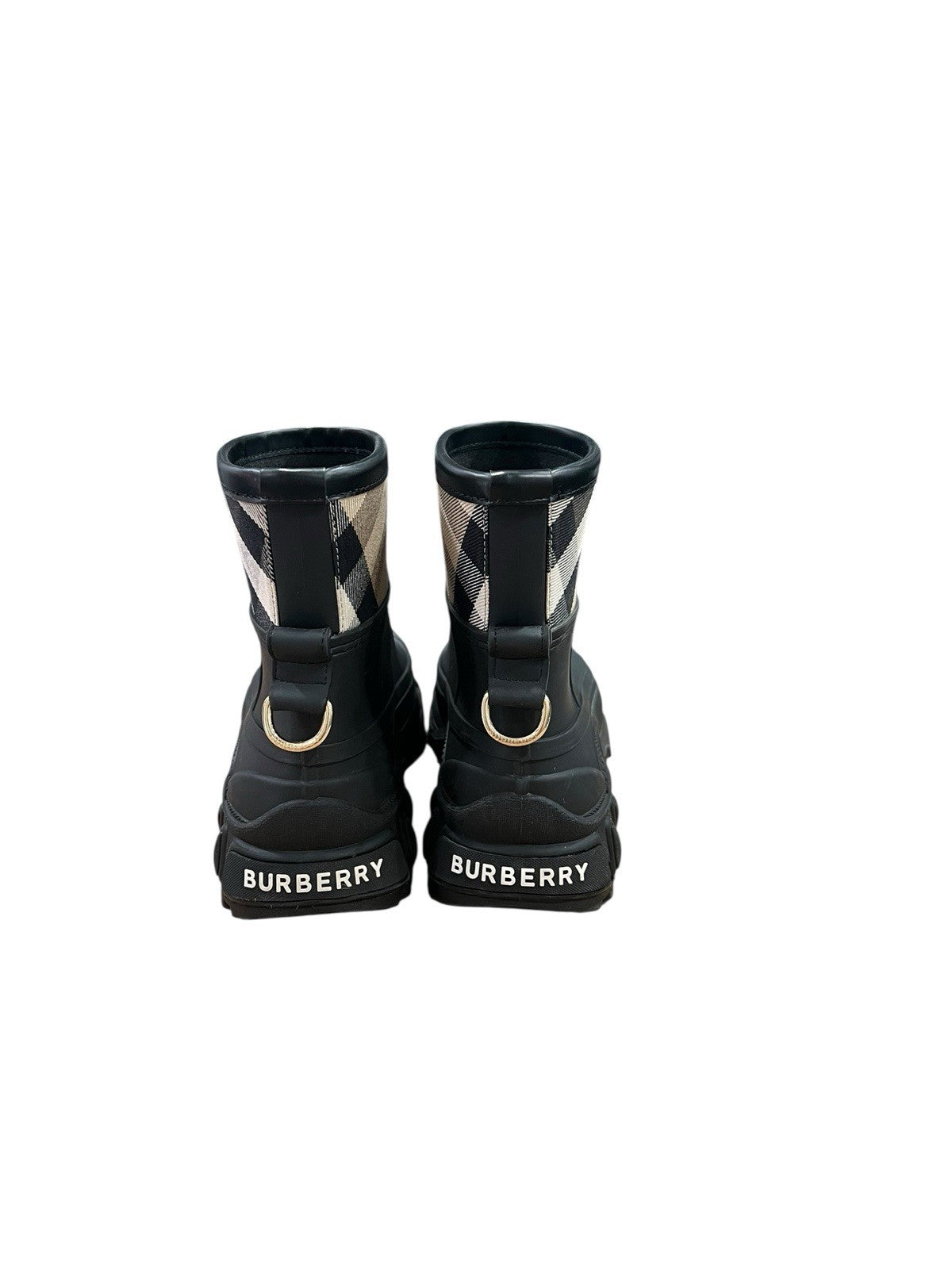 Burberry Plaid Short Rainboots Size 38/US8