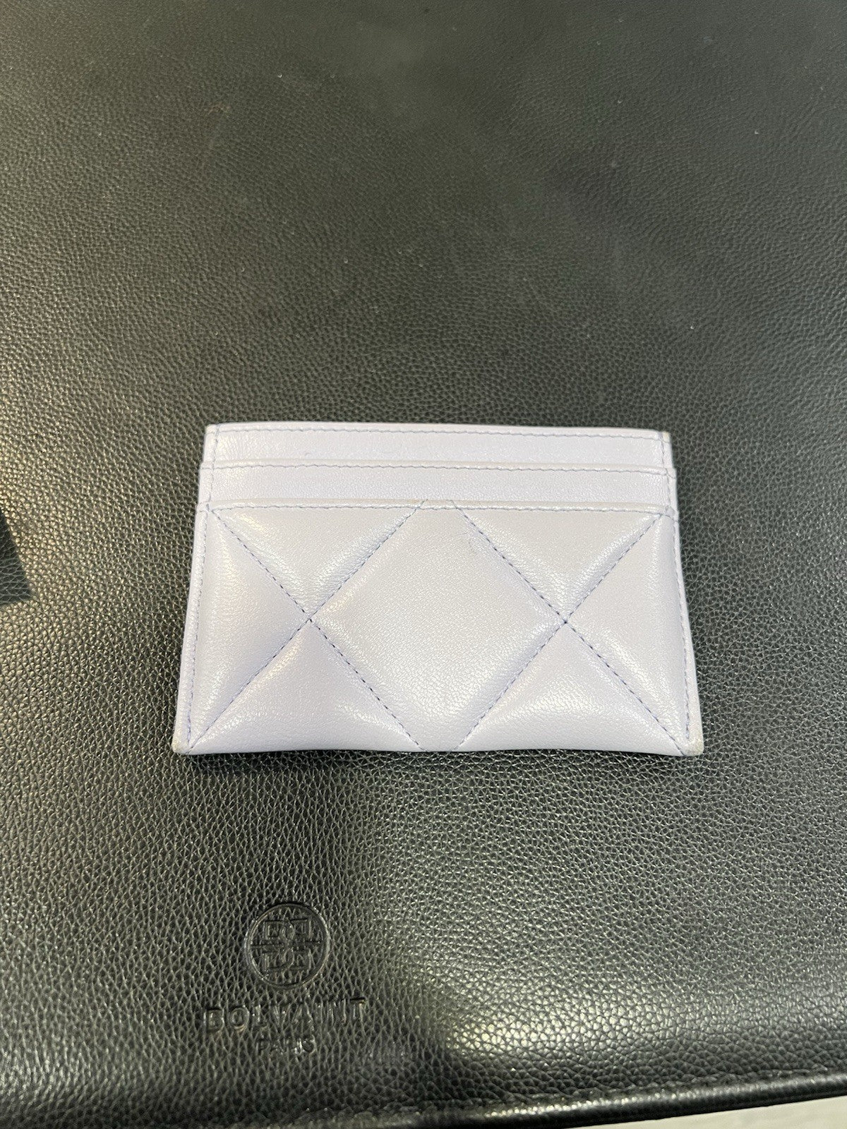 Chanel 19 Lavender Gold Card Case With Authenticity